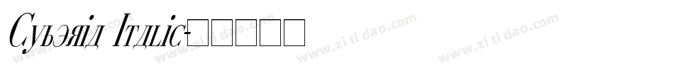 Cyberia Italic字体转换